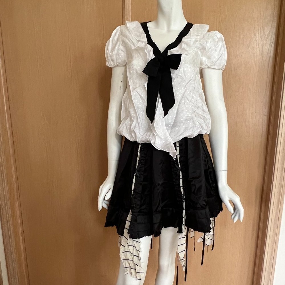 NWT PAURIC SWEENEY Deconstructed Laced-up Mini Skirt